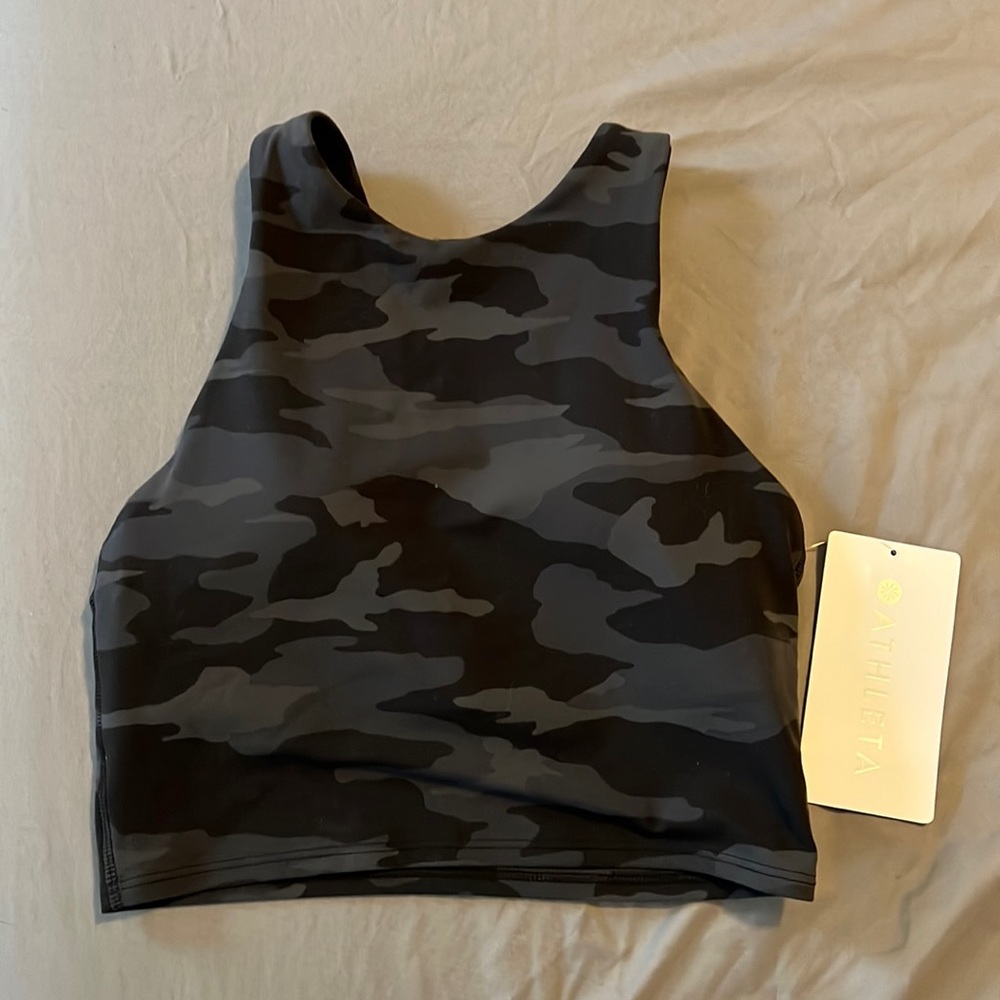 Athleta Conscious Crop Printed Top XXS Camo